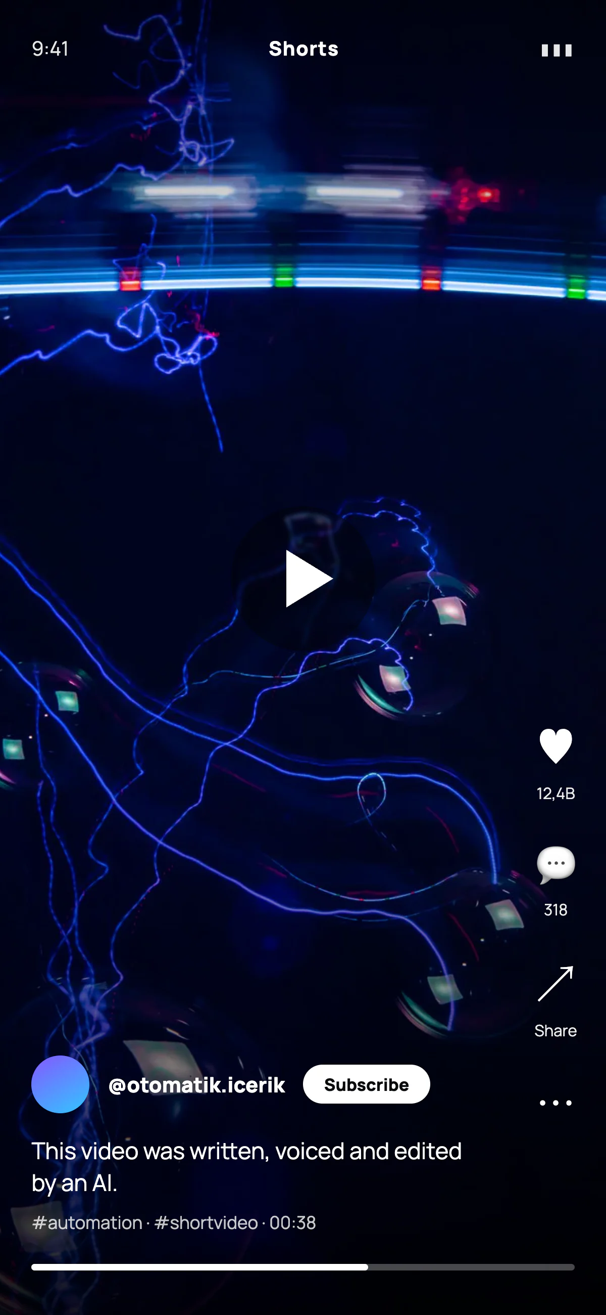 Frame from an automatically produced vertical video