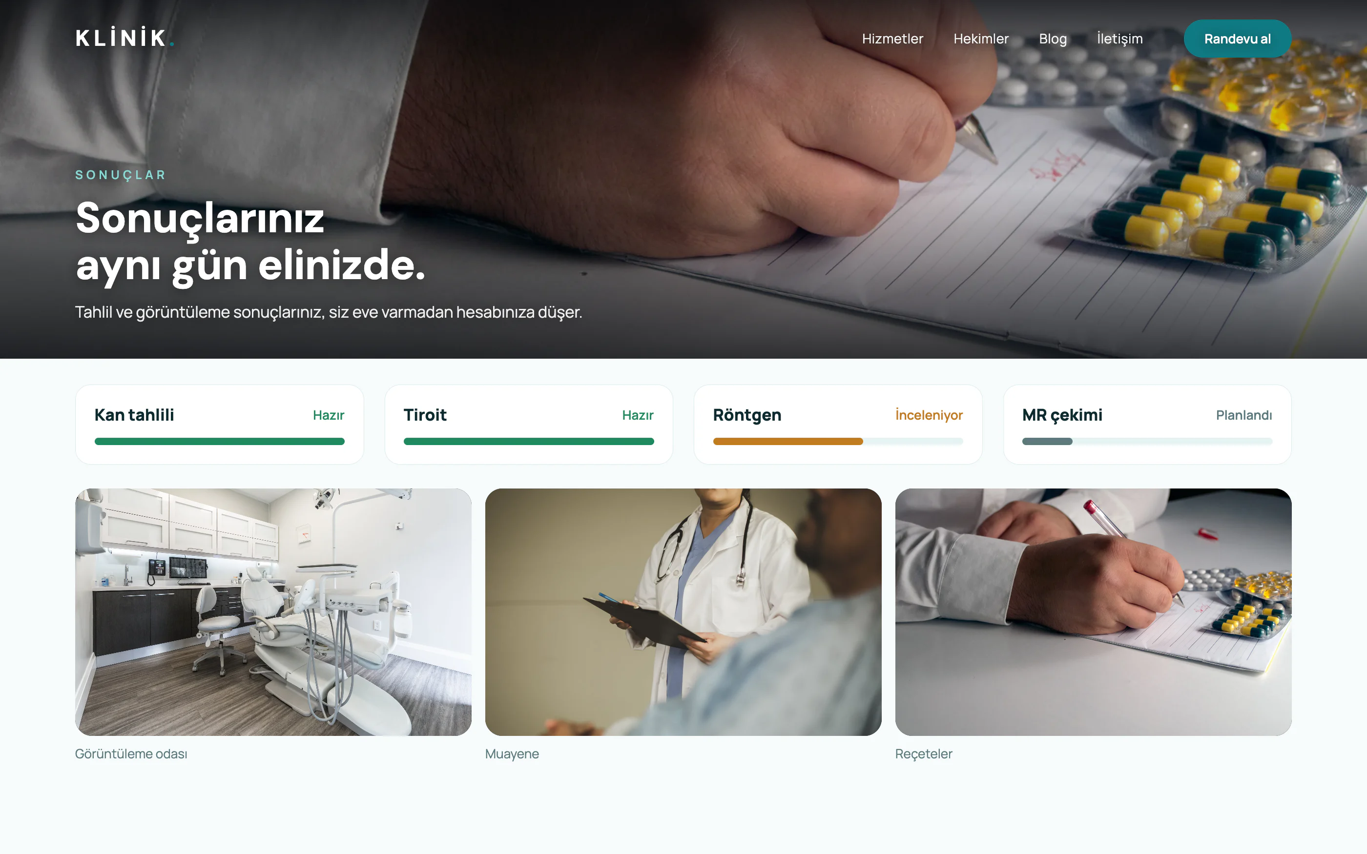 Sağlık Kliniği Web Sitesi