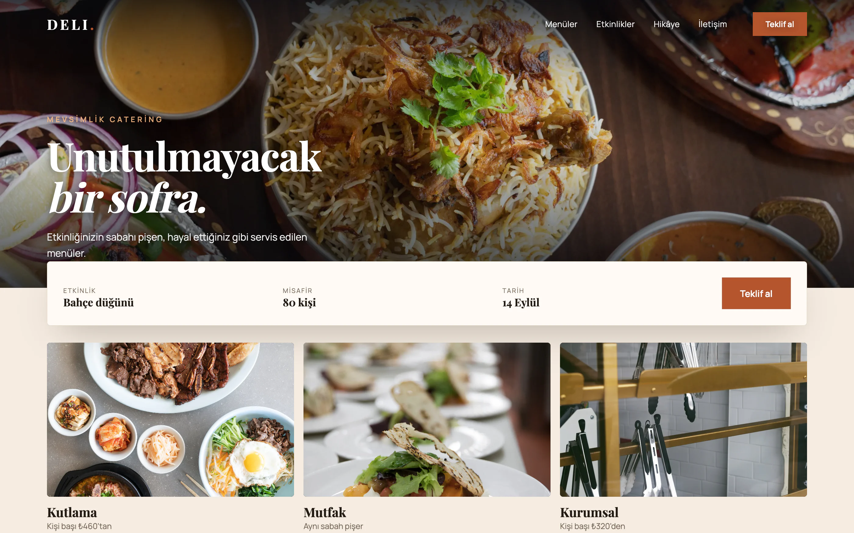 Catering & Davet Web Sitesi