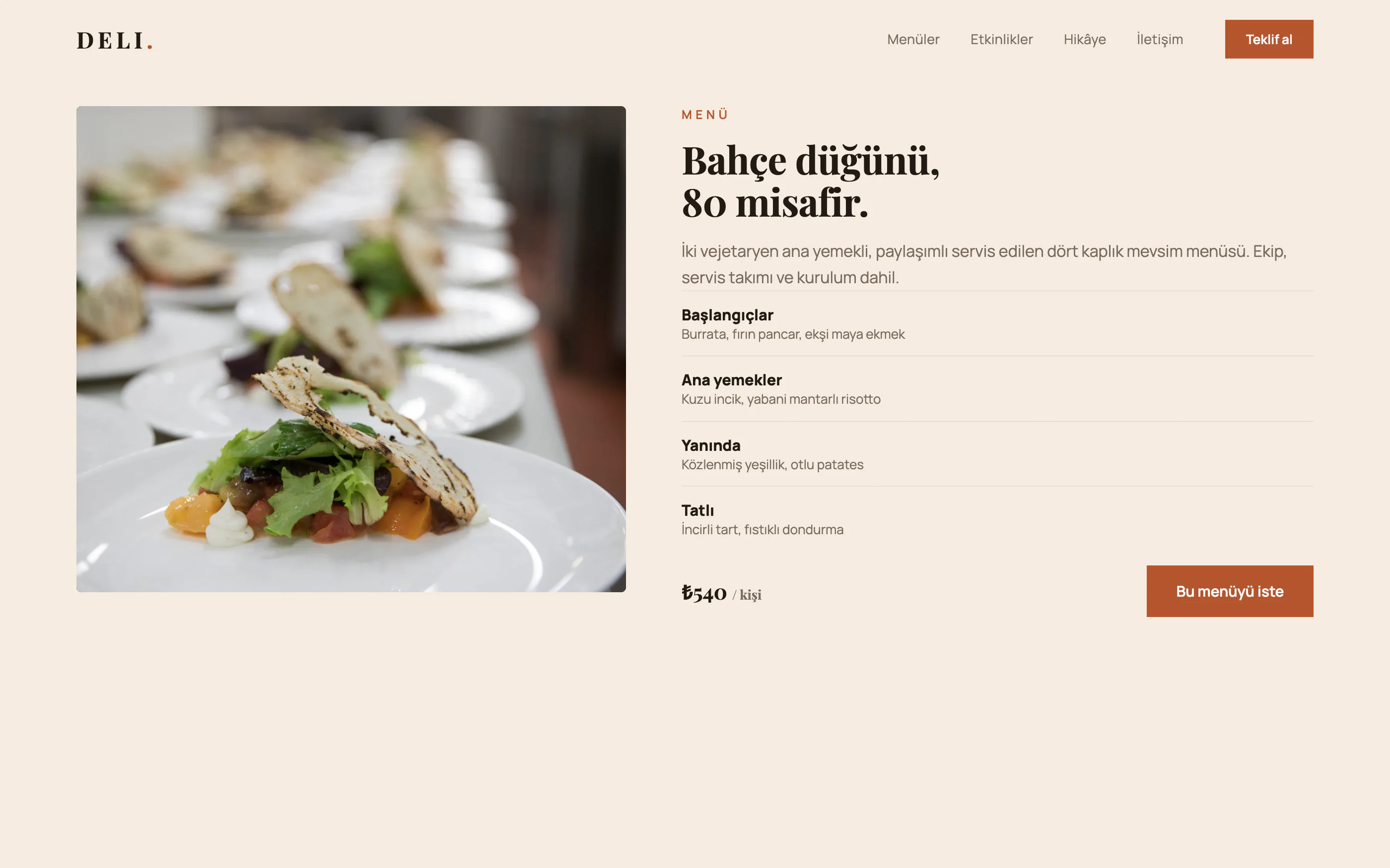 Catering & Davet Web Sitesi