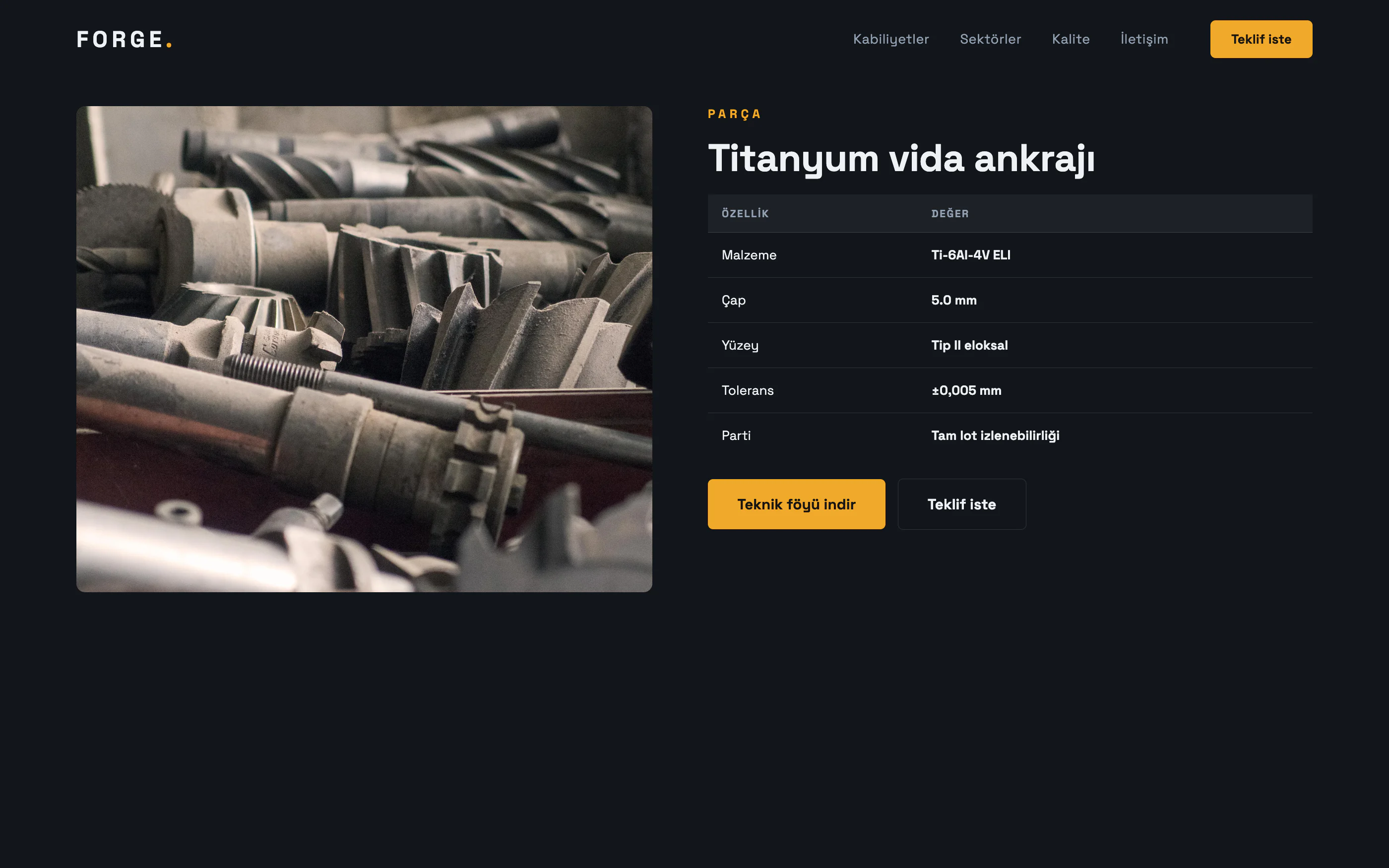 Üretim & CNC Firması Sitesi